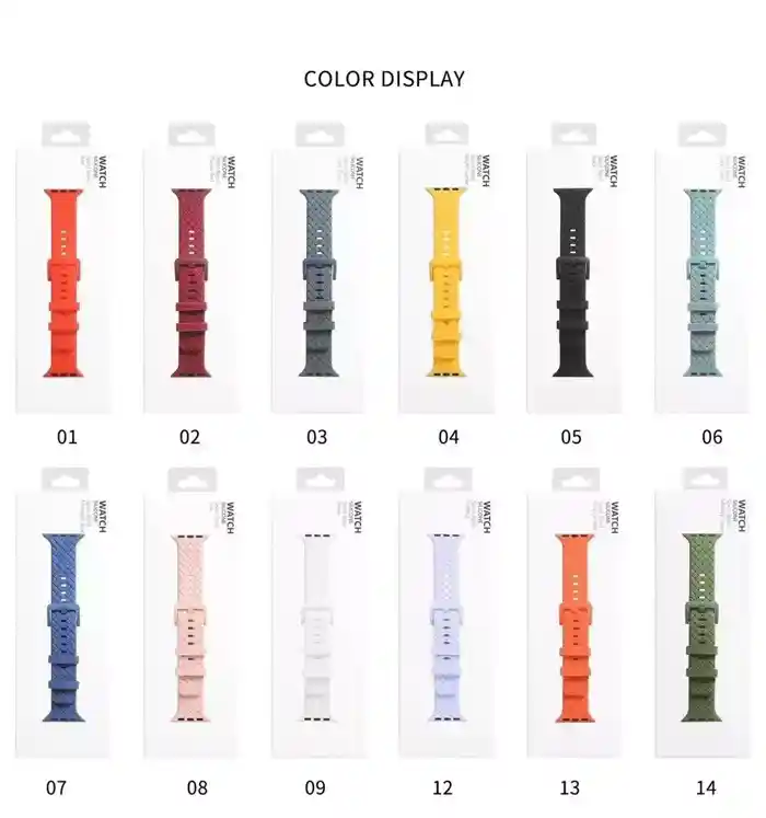 Premium Soft Silicone Sport Watch Strap for 42mm 44mm 41mm 45mm